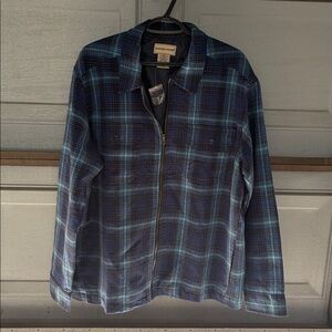 Scandia Woods Men's Lightweight Plaid Shirt Jacket - Blue